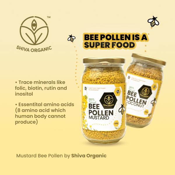 Shiva Organic Mustard Bee Pollen 100 Pure Natural Plant Based