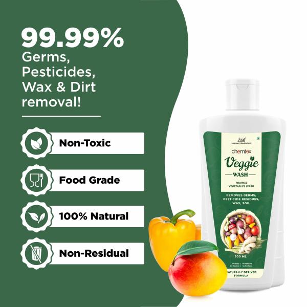 Chemtex Veggie WashFruits and Vegetables Washing Liquid 500ml (Pack