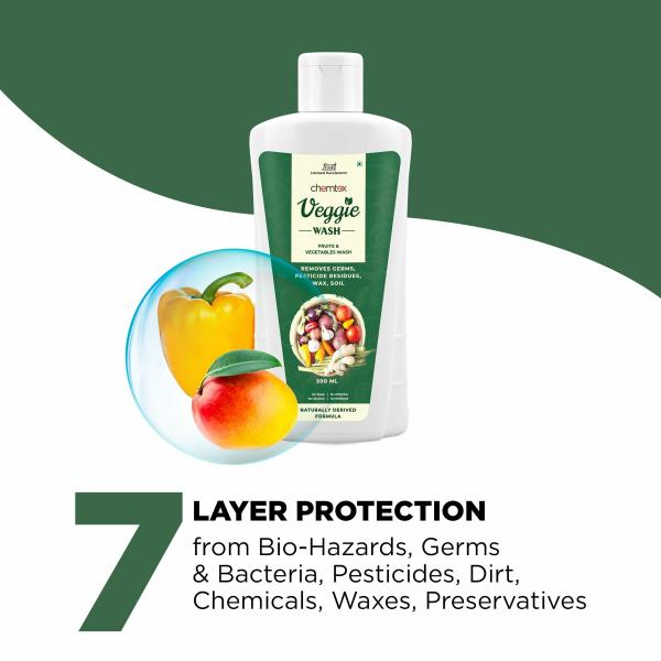 Chemtex Veggie WashFruits and Vegetables Washing Liquid 500ml (Pack