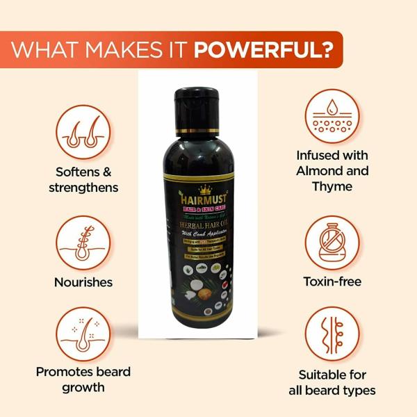 BEARD&MUSTACHE Growth Oil (Bottle of 100+50ml )With Comb JioMart