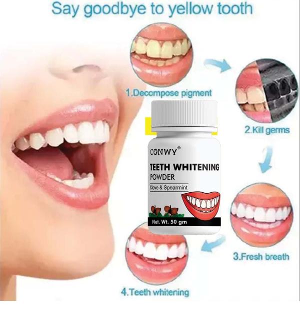 CONWY Clove and Spearmint Based Teeth Whitening Powder with Cavity Protection (50 GM) JioMart