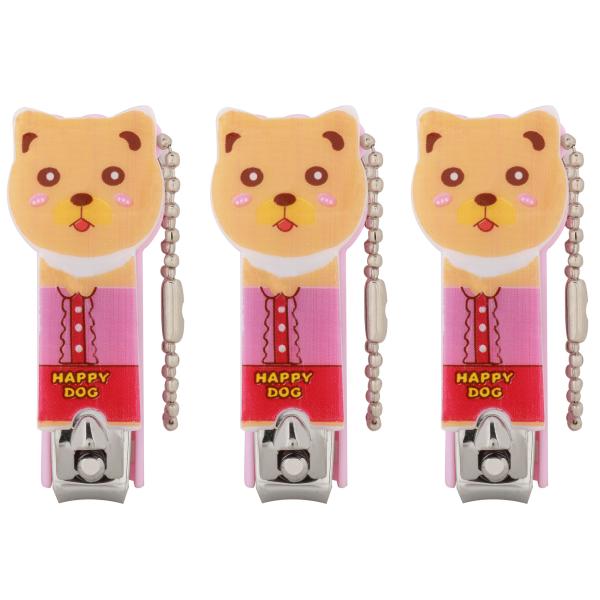 Pokory Kids Nail Cutter Baby Pink Pack of 3 , Suitable for Age 6