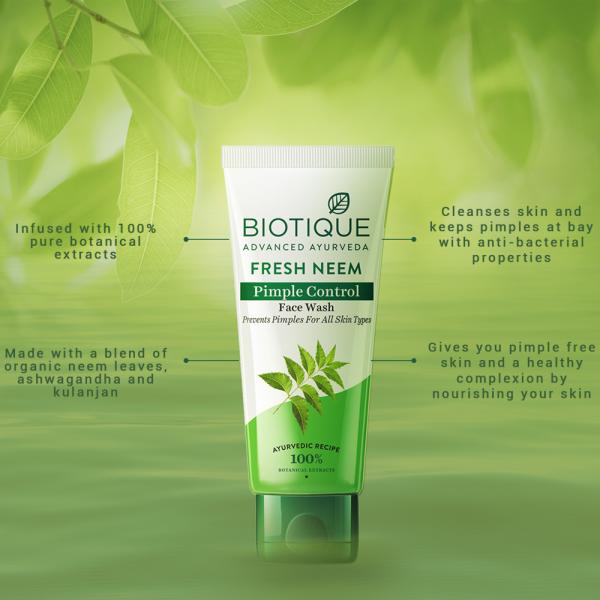 Biotique Fresh Neem Pimple Control Face Wash 150ml JioMart