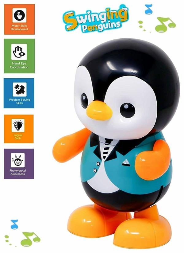 Enorme Musical Funny Flash Light Activity Jumping Penguin Toy with Colorful  3D Lights For Kids - JioMart