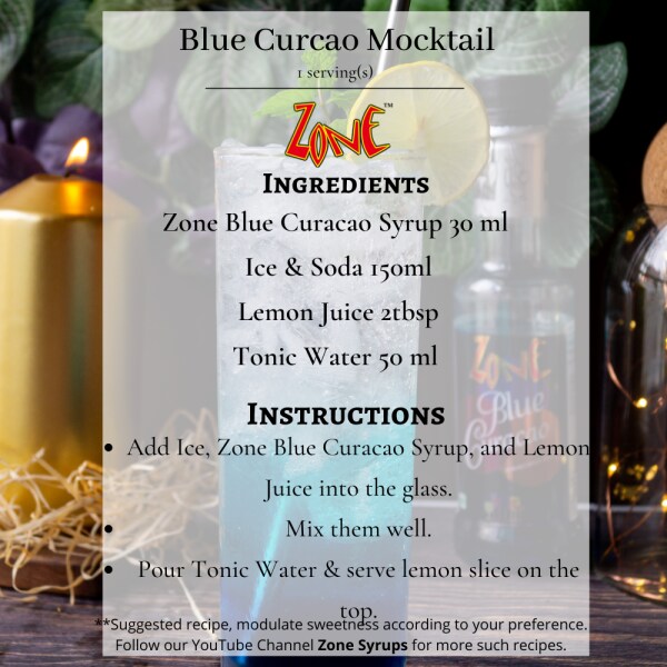 Zone Blue Curacao Syrup JioMart