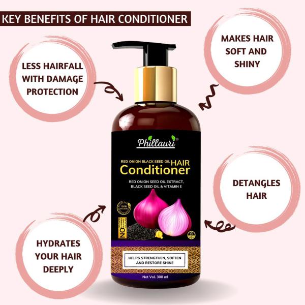 Phillauri Organic Product Red Onion Shampoo And Conditioner For Men And