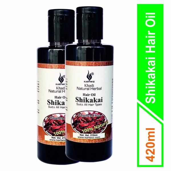 KHADI HERBAL Shikakai Hair Oil For Improves Hair Thickness & Fights  Dandruff - Pack Of 2 - JioMart