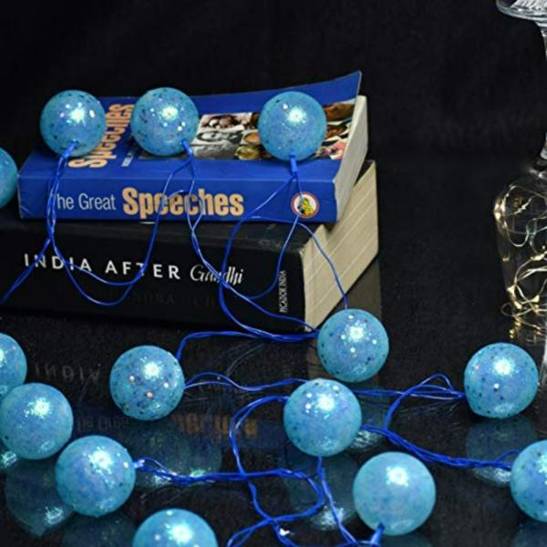Glimmer Lightings 14 Sparkle Ball Light 4 mtr Blue, Christmas Diwali