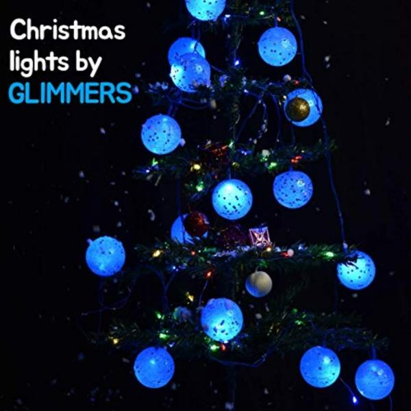 Glimmer Lightings 14 Sparkle Ball Light 4 mtr Blue, Christmas Diwali