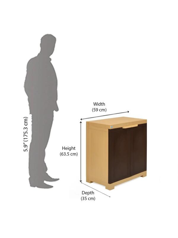 Nilkamal Freedom Mini Small (FMS) Plastic Storage (Weathered Brown/Biscuit) for