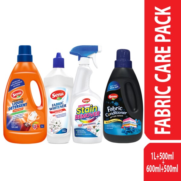 SENU Fabric Care Kit 4in1 Liquid detergent+ Fabric Whitener +Stain