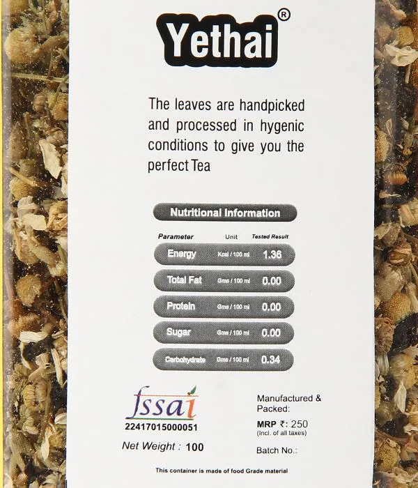 Yethai Chamomile Green Tea Tea to reduce menstrual problems and