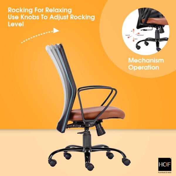 HOF F505 Mesh MidBack Metal Base Height Adjustable Work from Home