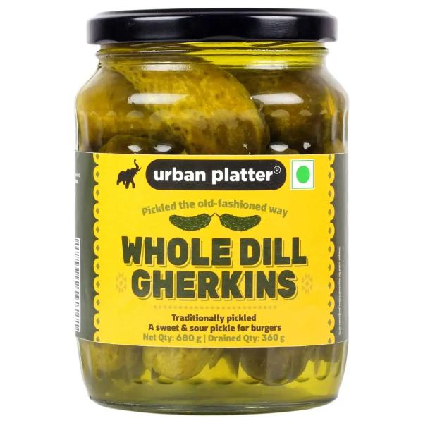 Urban Platter Whole Dill Gherkins, 680g JioMart