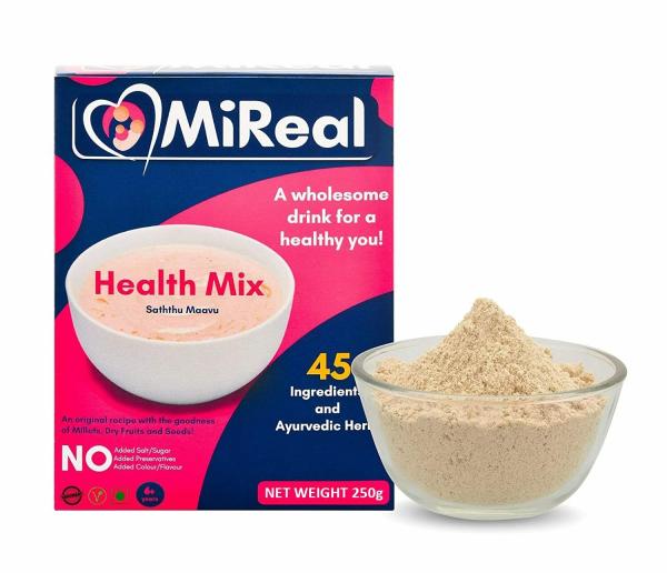 MiReal Health Mix Powder with Goodness of Millets,Cereals, Pulses,Dry