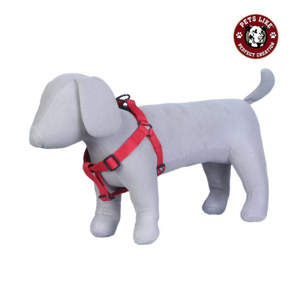 PETS LIKE Dog Polyester Regular V Harness Adjustable Dog Body Harness Come on Red Color (Medium