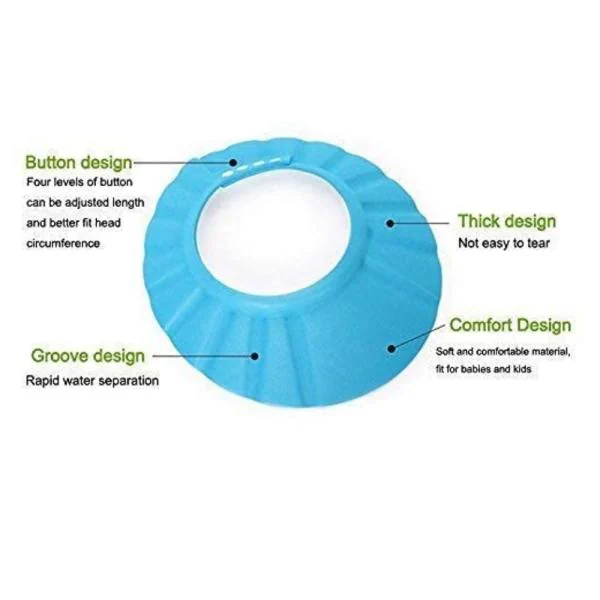 MAPPERZ Adjustable Bathing Baby Shower Hair Wash Cap/ Protection Cap