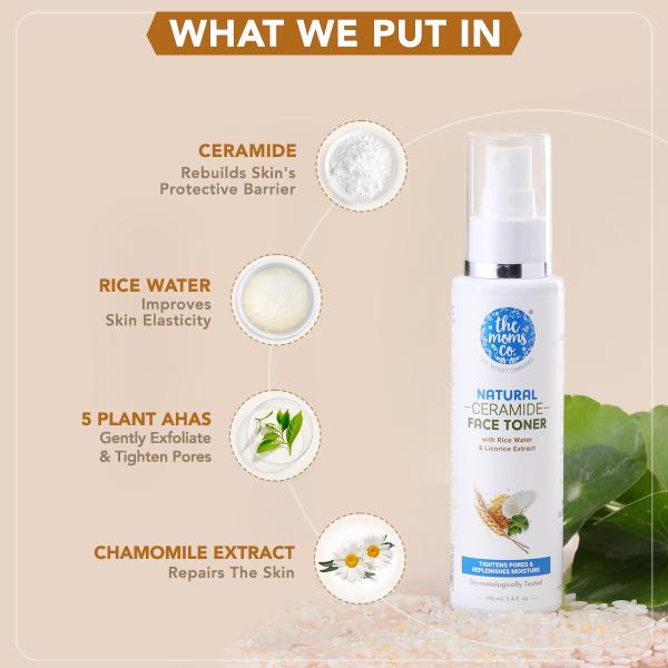 The Moms Co. Natural Ceramide Face Toner Replenishes Moisture For All Skin Types 100 ml