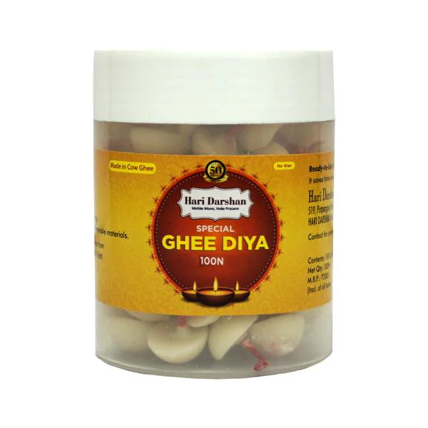 Hari Darshan Special Ghee Diya (100 Pices) 25 min Burning Time Ghee