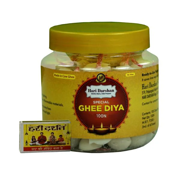 Hari Darshan Special Ghee Diya (100 Pices) 25 min Burning Time Ghee