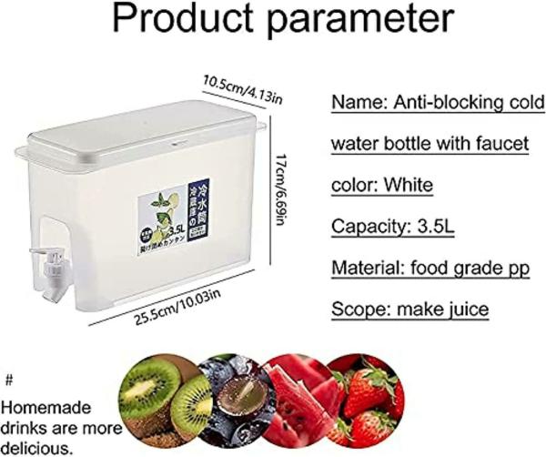 TAG3 Airtight Plastic Dispenser with Spigot Faucet Tap Container 28 x