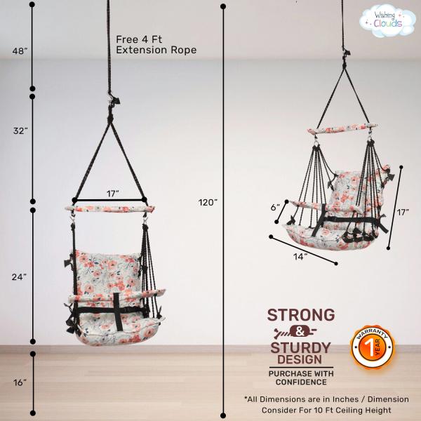 Wishing Clouds Baby Swing for Garden (Jazz Printed, Flower) JioMart
