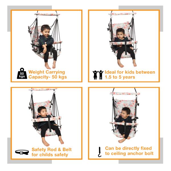 Wishing Clouds Baby Swing for Garden (Jazz Printed, Flower) JioMart