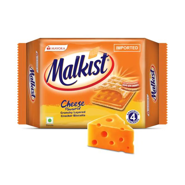 Malkist Cheese Flavoured Cracker Biscuits (family pack) 72g (Pack of