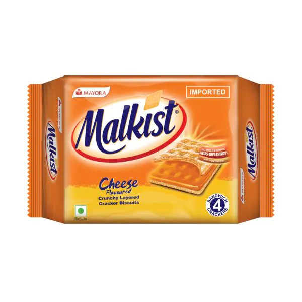 Malkist Cheese Flavoured Cracker Biscuits (family pack) 72g (Pack of