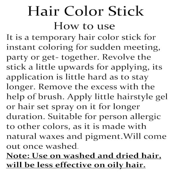 Bisleri Black Hair Color Root Touch Up Stick (4g,Black) JioMart