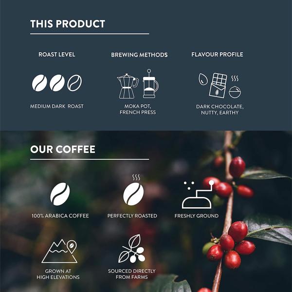 Third Wave Coffee Monsoon Malabar Aa Medium Dark Roast Moka Pot