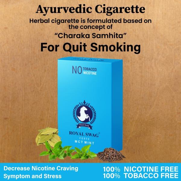 ROYAL SWAG Ayurvedic & Herbal Cigarette, Mint Flavour Helps in Quit