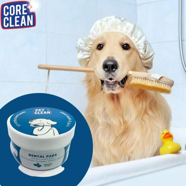 Core Clean Pet Tooth and Gum Pads Oral Cleansing Teeth Wipes Pads for