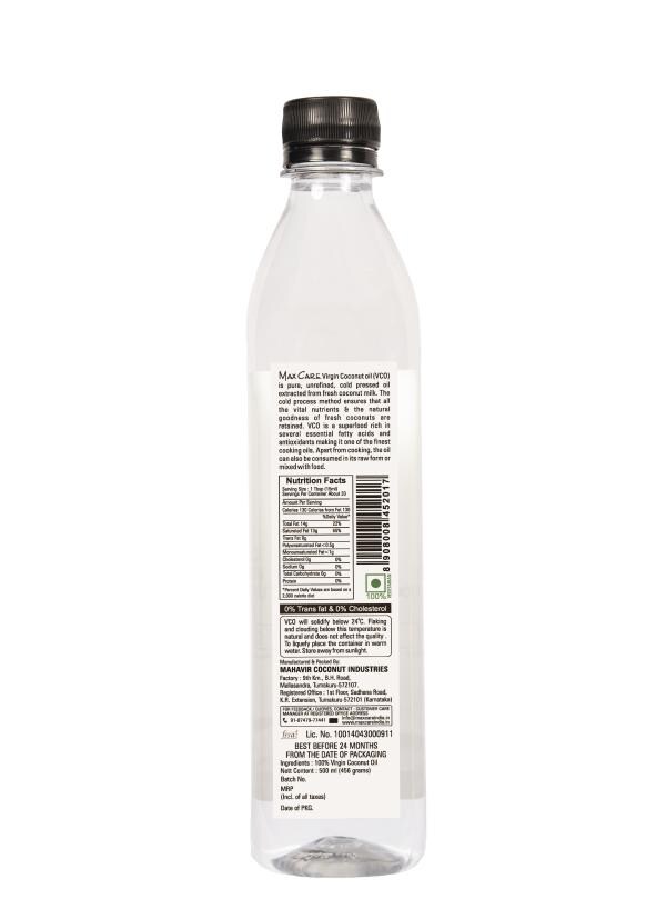 Maxcare Virgin Coconut Oil (Cold Pressed) 500ML JioMart