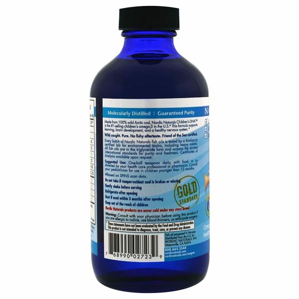 Nordic Naturals Children’s DHA, 530mg Omega3, For Brain Development