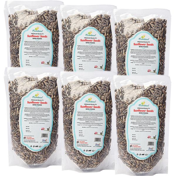 Farmbean Premium Striped Sunflower Seeds for Bird 2700gms Fortified