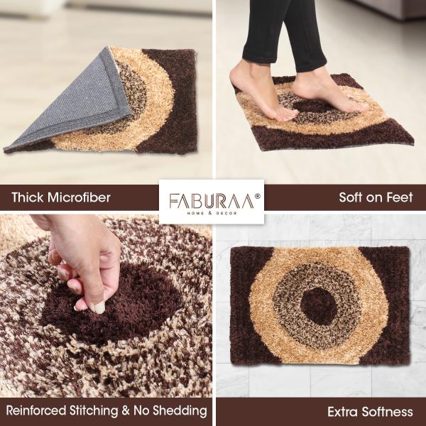Faburaa Bathroom Mat for Outside Door, Used in Bathroom, Home (Radiance