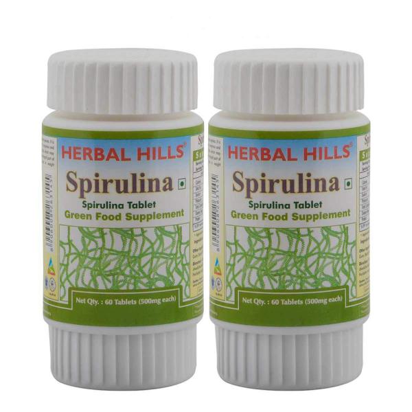Herbal Hills Spirulina 60 Tablets (Pack of 2) JioMart
