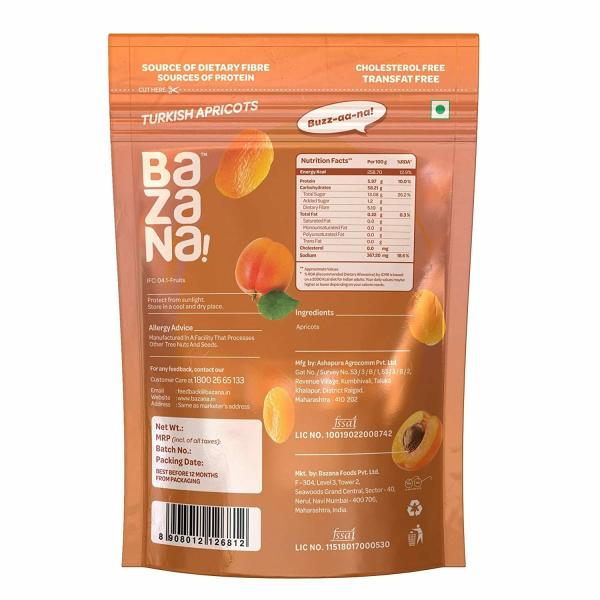 Bazana Premium Dry Fruits Turkish Apricot / Jardalu Khumani 200 Gram