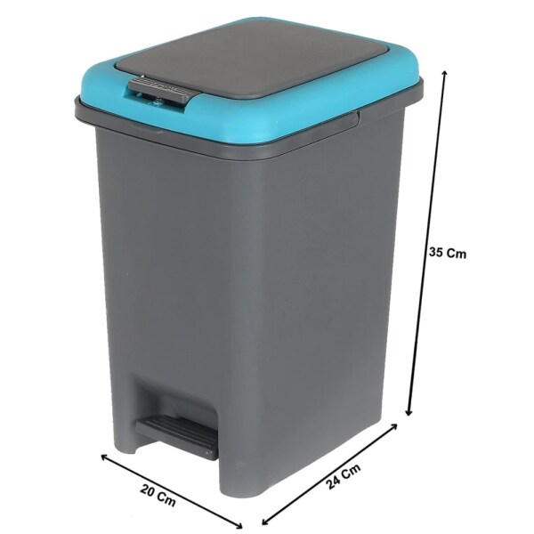 MIRANSHI ENTERPRISE 10 Liter Plastic Push And Pedal Dustbin With Lid