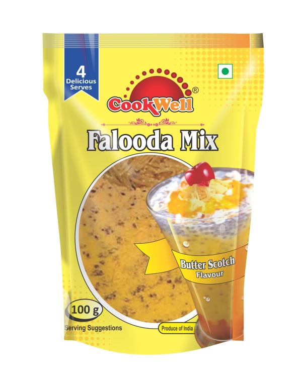 Cookwell Falooda Butterscotch Instant Falooda Mix Pack of 4 (100g