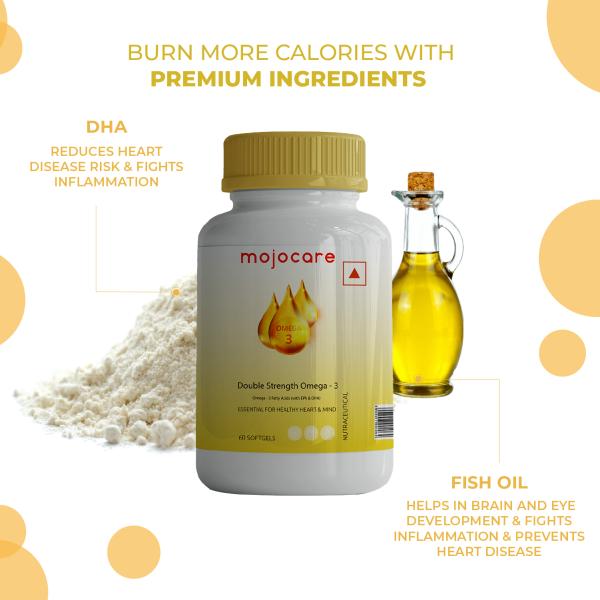 Mojocare Double strength Omega3 for Eyes, Brain and Heart Health 60