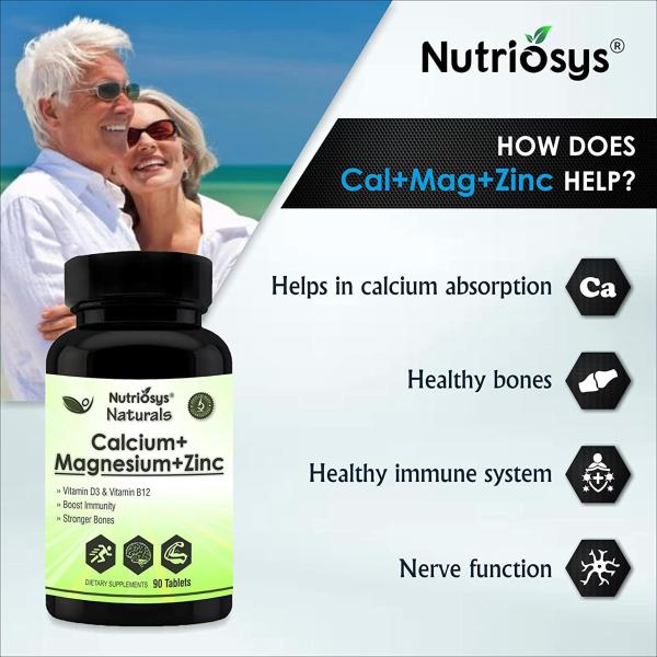 Nutriosys Naturals Calcium, Magnesium, Zinc, Vitamin D3 And B12