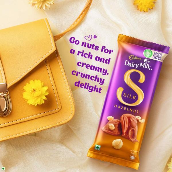 Cadbury Dairy Milk Silk Hazelnut Chocolate Bar, Pack of 3 x 143g JioMart