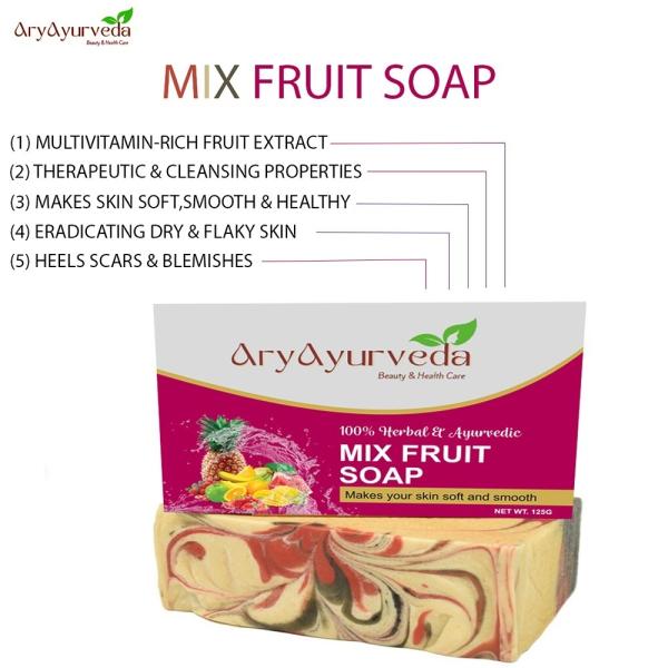 ARYAYURVEDA HERBAL & AYURVEDIC MIX FRUIT HANDCRAFTED SOAP 125 G