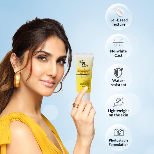 Fixderma Shadow Sunscreen SPF 30+ Gel For Oily Skin Acne Prone, Offers PA+++ Protection40g