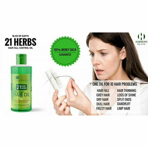 Bliss of Earth Hair Fall Control Oil with 21 Rare Herbs Hair Oil - JioMart
