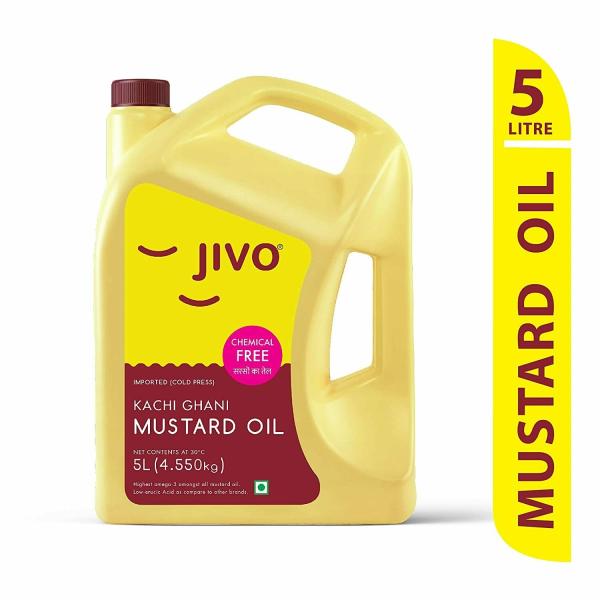 Jivo 5 Ltr Mustard Oil + 2 Ltr Extra Light Olive Oil JioMart