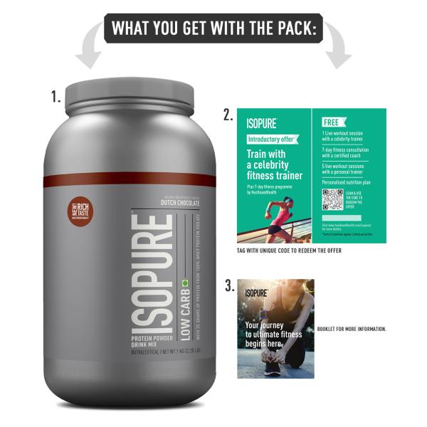 Isopure Low carb Whey Protein Isolate Powder 2.20 lbs, 1 kg (Dutch Chocolate) JioMart