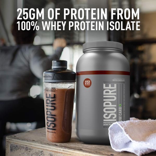 Isopure Low carb Whey Protein Isolate Powder 2.20 lbs, 1 kg (Dutch